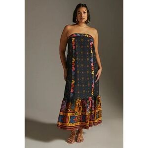 Strapless farm rio floral dres